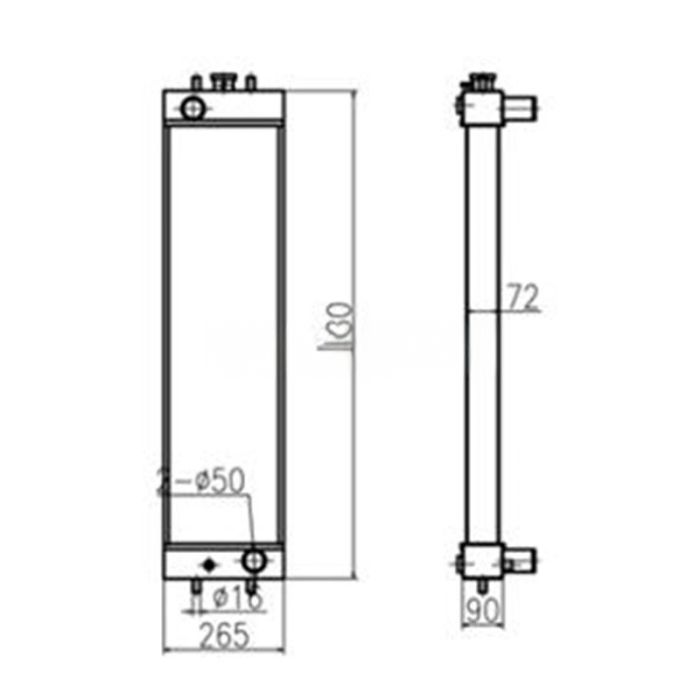 CASE Water Radiator Core Compatible for CASE CX145 Crawler Excavator