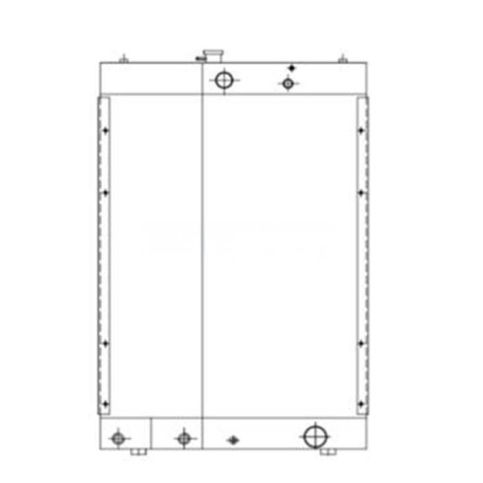 Hitachi Cooling Water Radiator 76053580 Compatible for Hitachi Wheel Loader D150