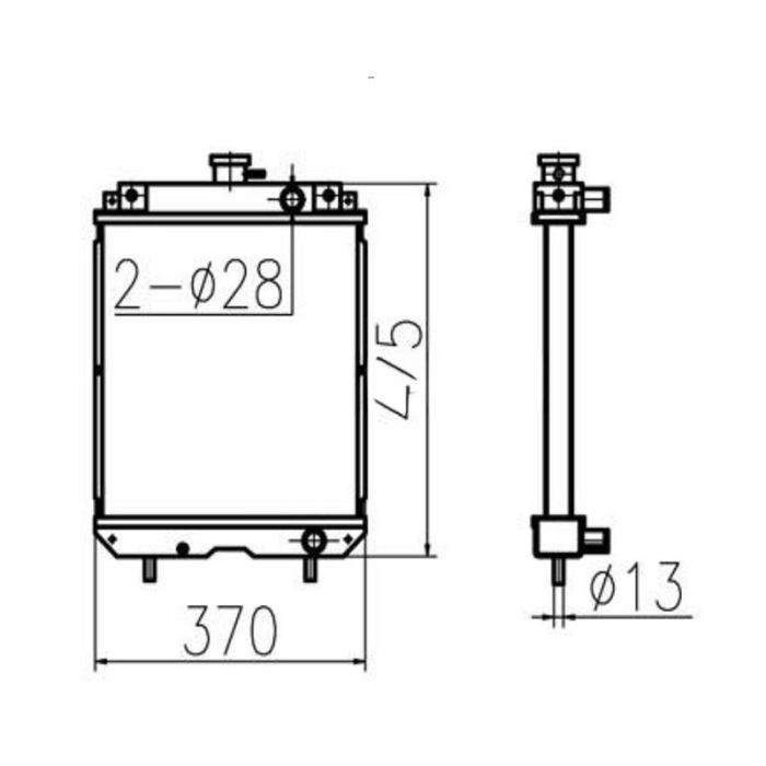 Yanmar For Yanmar Water Tank Radiator Core ASS'Y 119265-44500