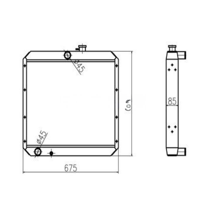 YUCHAI For YUCHAI Excavator YC60-7 Water Tank Radiator Core ASS'Y