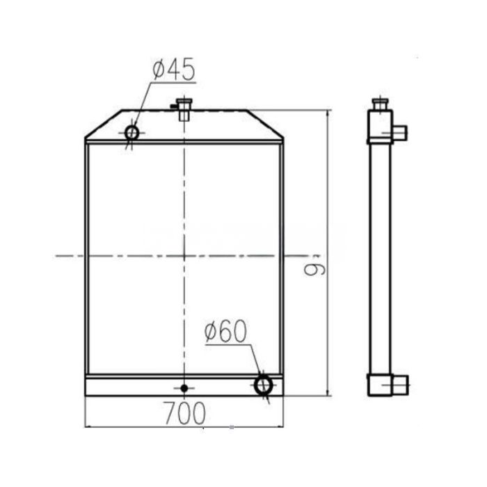 YUCHAI For YUCHAI Excavator YC135-8 Water Tank Radiator Core ASS'Y