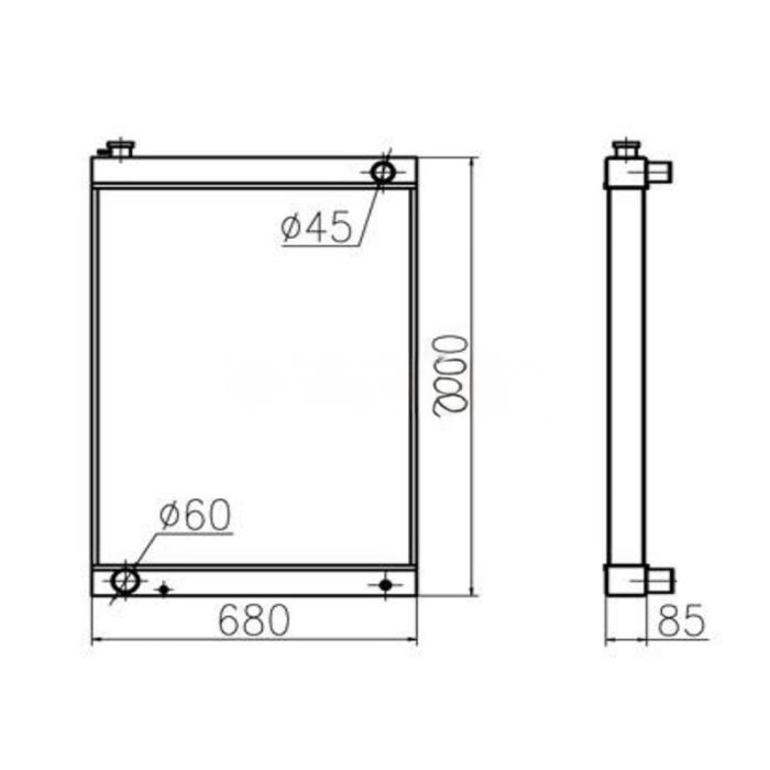 YUCHAI For YUCHAI Excavator YC230LC-8 Water Tank Radiator Core ASS'Y