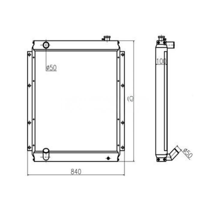 Sany For Sany Excavator SY215C-8 Water Tank Radiator Core ASS'Y
