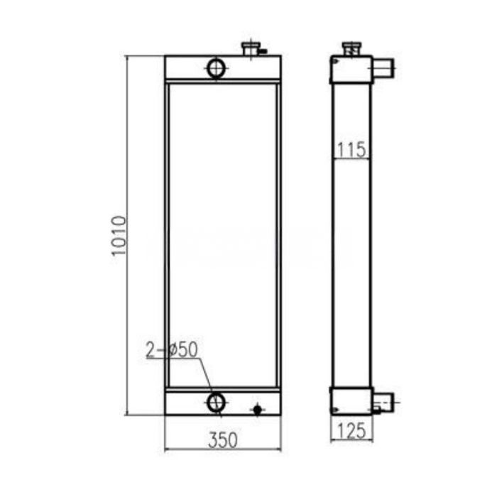 Sany For Sany Excavator SY215C-9 SY225C-9 Water Tank Radiator Core ASS'Y