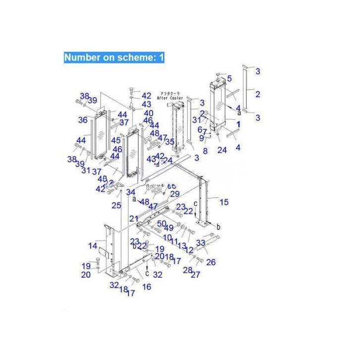 Komatsu For Komatsu Excavator PC190NLC-8 PC190LC-8 PC180NLC-7-E0 Water Tank Radiator Core ASS'Y 21K-03-72122