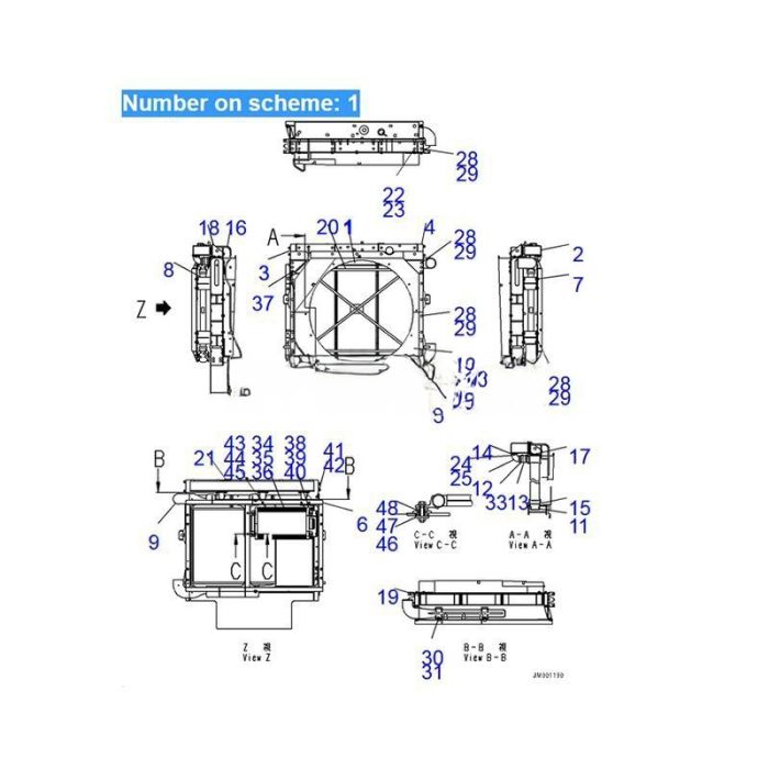 Komatsu For Komatsu Dump Truck HD325-7 HD325-7R HD405-7 HD405-7R Water Tank Radiator Core ASS'Y 566-03-81112