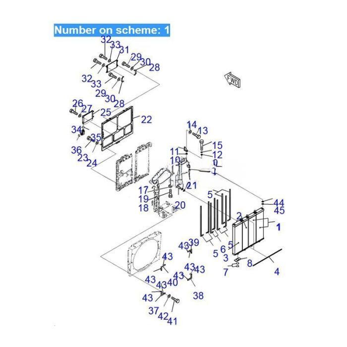 Komatsu For Komatsu Dump Truck HD785-7 Water Tank Radiator Core ASS'Y 561-03-81632 561-03-81631