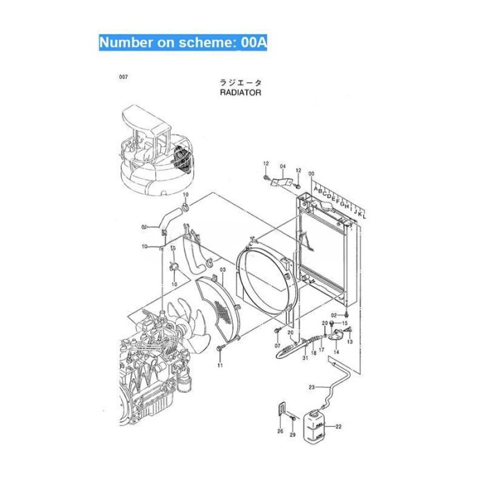 Hitachi For Hitachi ZX30UR ZX40UR EX40UR-3 VR308 VR308-2 VR408 VR408-2 Water Tank Radiator Core ASS'Y 4454123