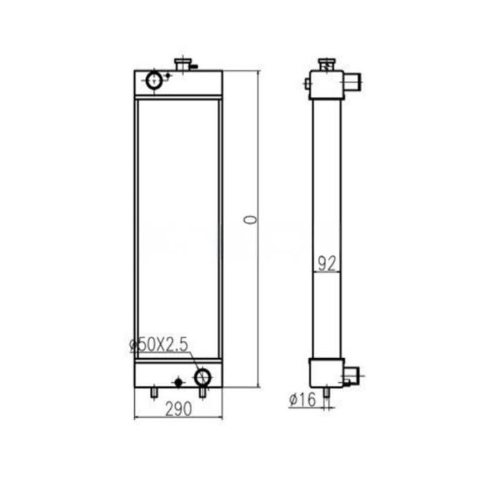Kobelco For Kobelco Excavator SK130-8 Water Tank Radiator Core ASS'Y