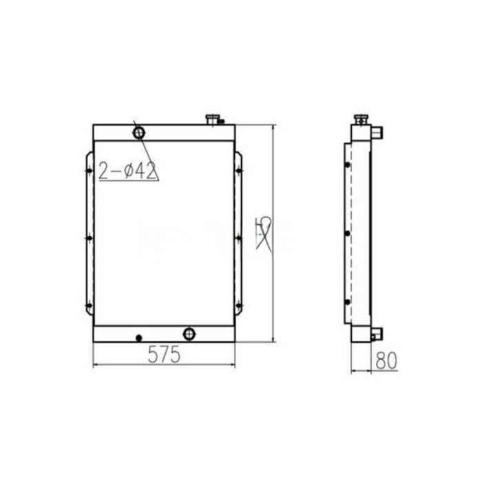 Hyundai For Hyundai Excavator R85-7 Water Tank Radiator Core ASS'Y