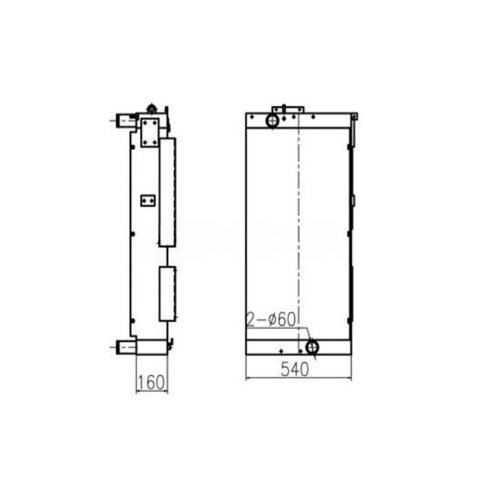 Hyundai For Hyundai Excavator R335-9T R385-9T Water Tank Radiator Core ASS'Y