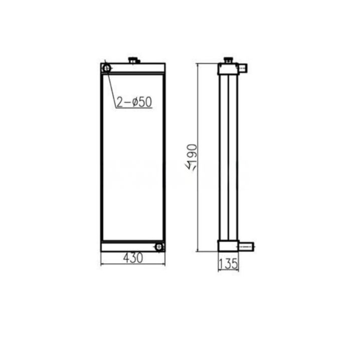 JCB For JCB Excavator JS330 Water Tank Radiator Core ASS'Y