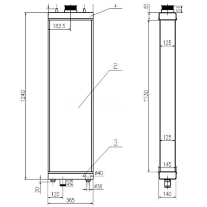 Komatsu For Komatsu Excavator Bulldozer D275-3 Water Tank Radiator Core ASS'Y