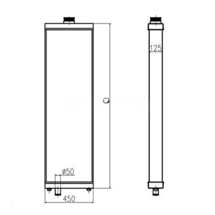 Komatsu For Komatsu Bulldozer D375A-5 Water Tank Radiator Core ASS'Y