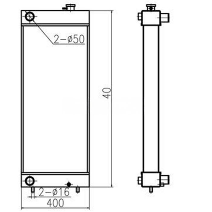 Case For Case Excavator CX240 CX240LR Water Tank Radiator Core ASS'Y LN00065