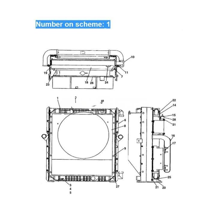 Case For Case Excavator CX290 Water Tank Radiator Core ASS'Y LN00087