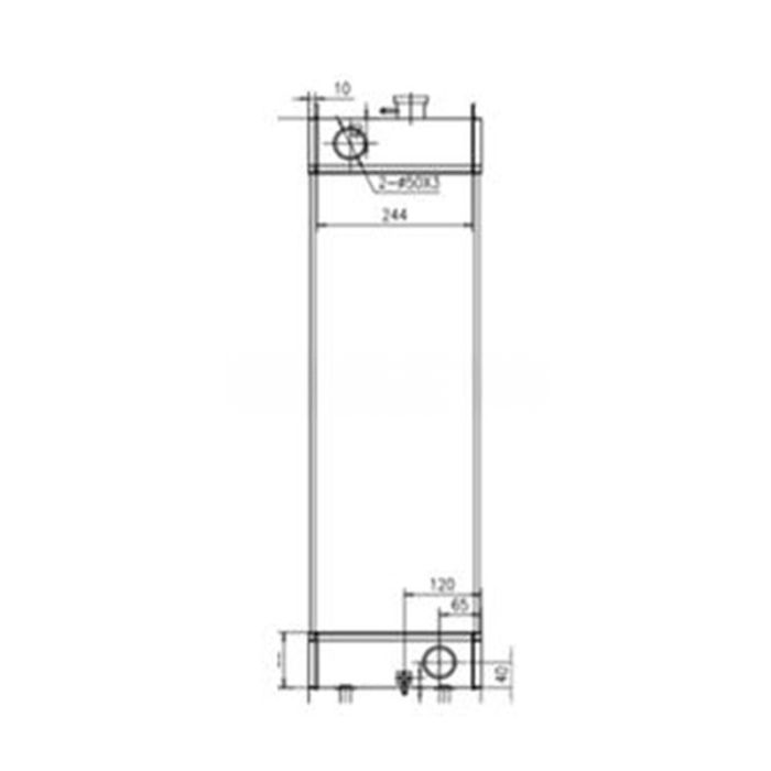 Doosan Water Tank Radiator K1009271B Compatible for Doosan Excavator DX140W DX180LC