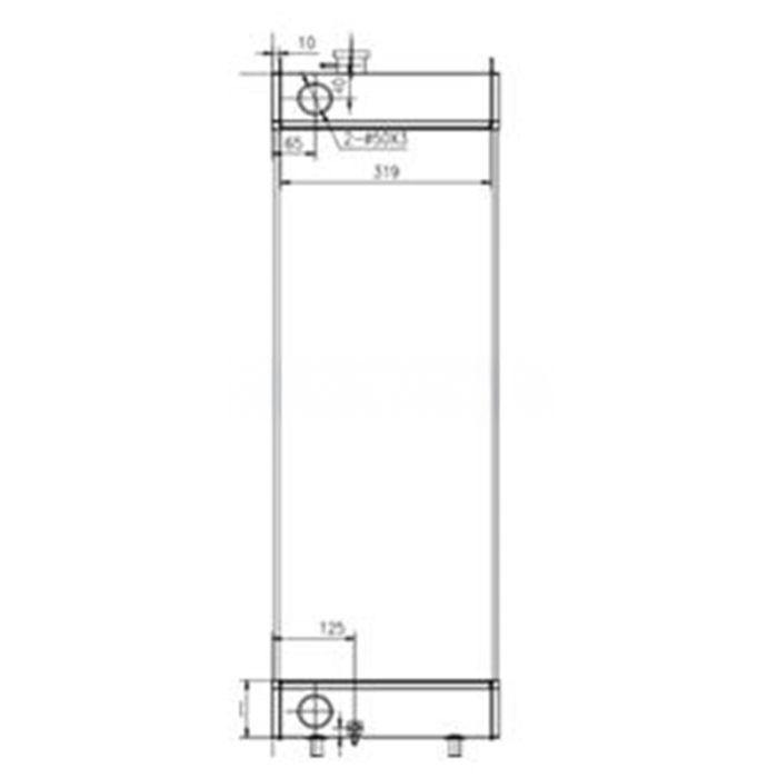 Doosan Water Tank Radiator K1008126 Compatible for Doosan Excavator DX225LC DX190W DX210W DX225NLC