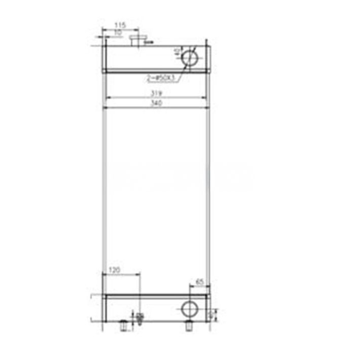 Doosan Water Tank Radiator Compatible for Doosan Excavator Core Size 735*345*100