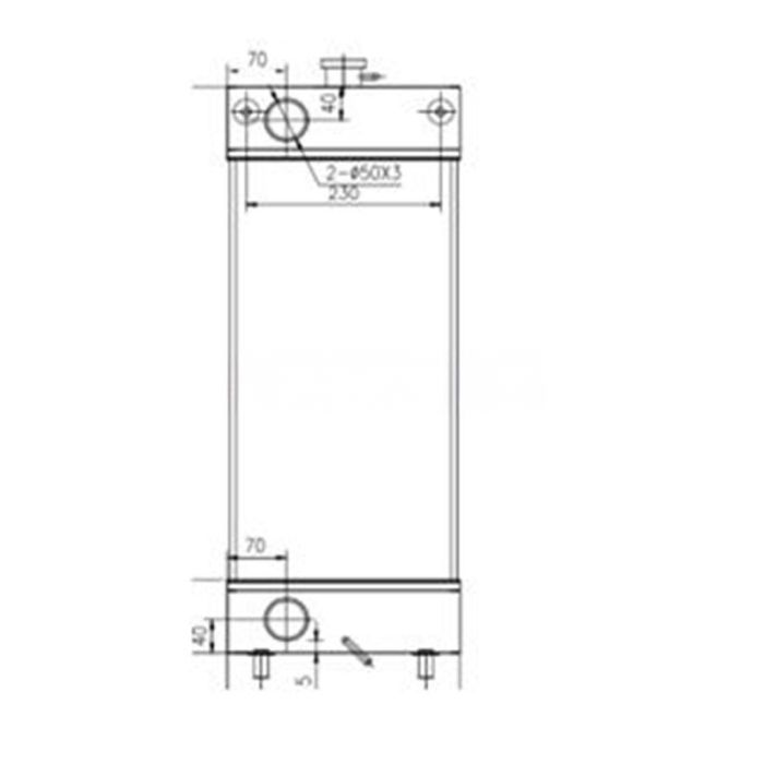 Doosan Water Tank Radiator Compatible for Doosan Excavator Core Size 550*275*100