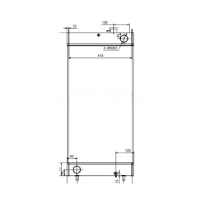 Doosan Water Tank Radiator Compatible for Doosan Excavator DX170W-5