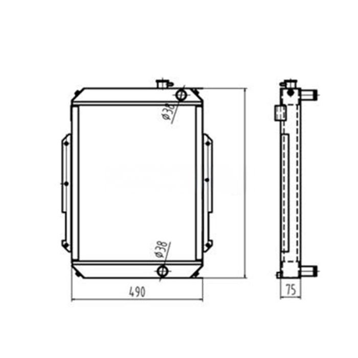 Hyundai Water Tank Radiator 11M8-40022 Compatible for Hyundai Excavator R55-7 R55W-7