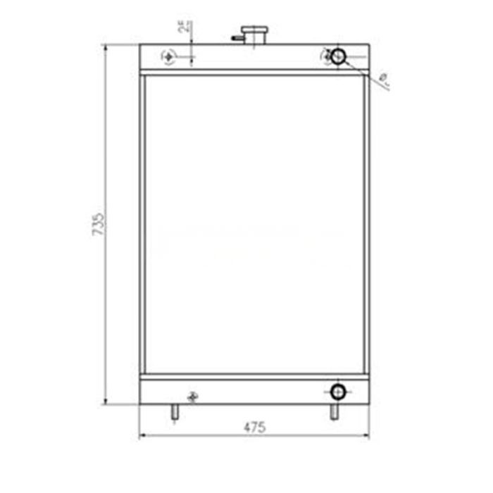 Hyundai Water Tank Radiator 11M9-44010 Compatible for Hyundai Excavator R55-9 R55W-9
