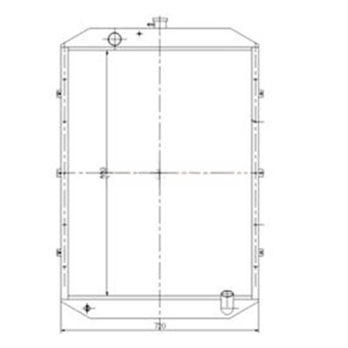Hyundai Water Tank Radiator 11N4-43720 11N4-43110 11N4-40020 11N4-43200 Compatible for Hyundai Excavator R140-7