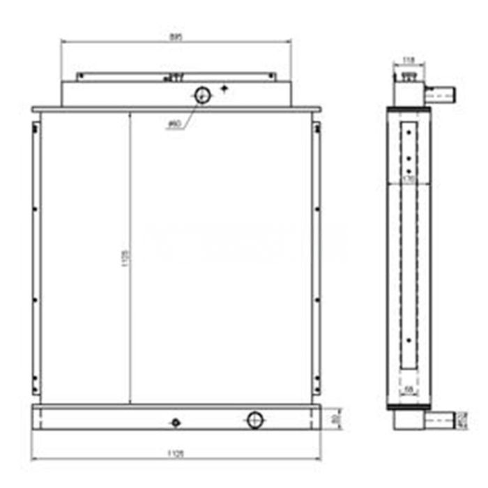 Hyundai Water Tank Radiator 11NB-45010 Compatible for Hyundai Excavator R450LC-7 R450LC-7A R500LC-7 R500LC-7A
