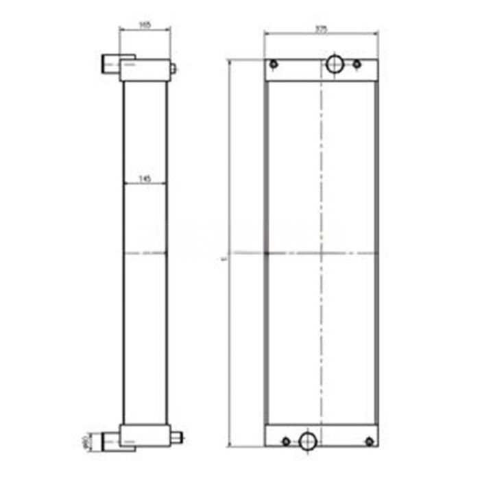 Hyundai Water Tank Radiator Compatible for Hyundai Excavator R520-9