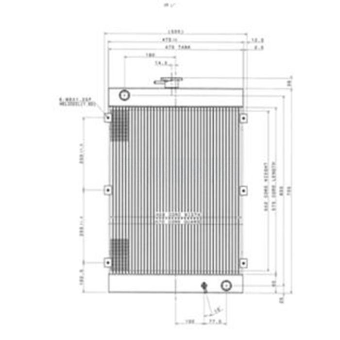 Hyundai Water Tank Radiator Compatible for Hyundai Excavator R550-3