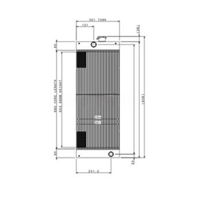 Hyundai Water Tank Radiator Compatible for Hyundai Excavator RX75-V