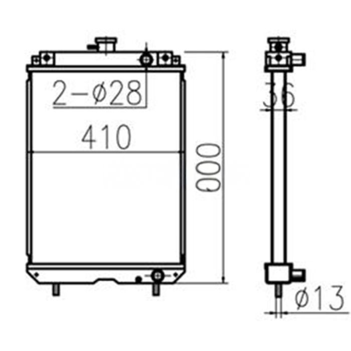 Caterpillar Water Tank Radiator 210-1295 2478437 Compatible for Caterpillar CAT Excavator E304 E304CR