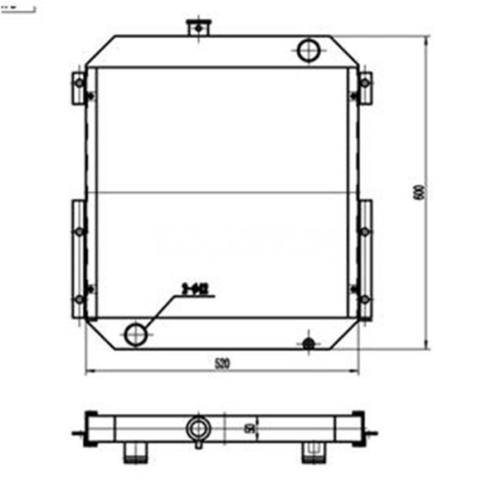 Caterpillar Water Tank Radiator Compatible for Caterpillar CAT Excavator E307