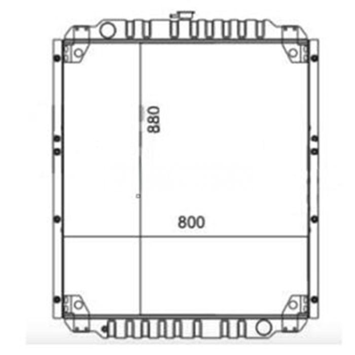 Caterpillar Water Tank Radiator 1945561 1355769 Compatible for Caterpillar CAT Excavator E318B E315B E317B