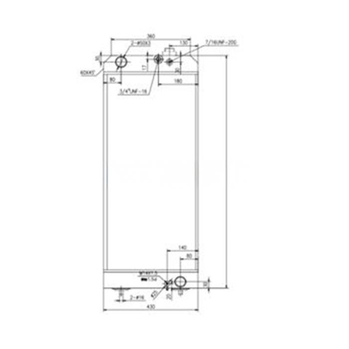 Caterpillar Water Tank Radiator Compatible for Caterpillar CAT Excavator E320D2