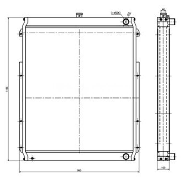 Caterpillar Water Tank Radiator 1470448 Compatible for Caterpillar CAT Excavator E330B