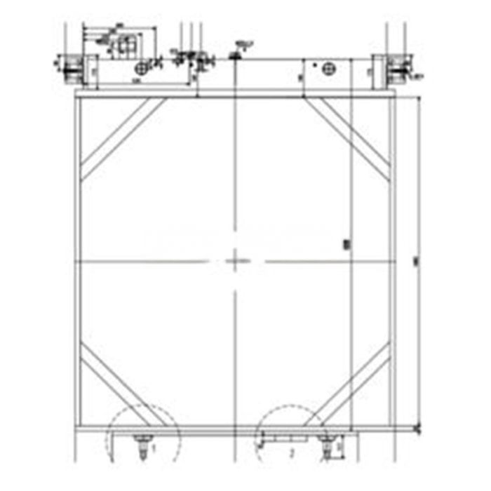 Komatsu Water Tank Radiator 198-03-72100 Compatible for Komatsu D475A-5 Bulldozer