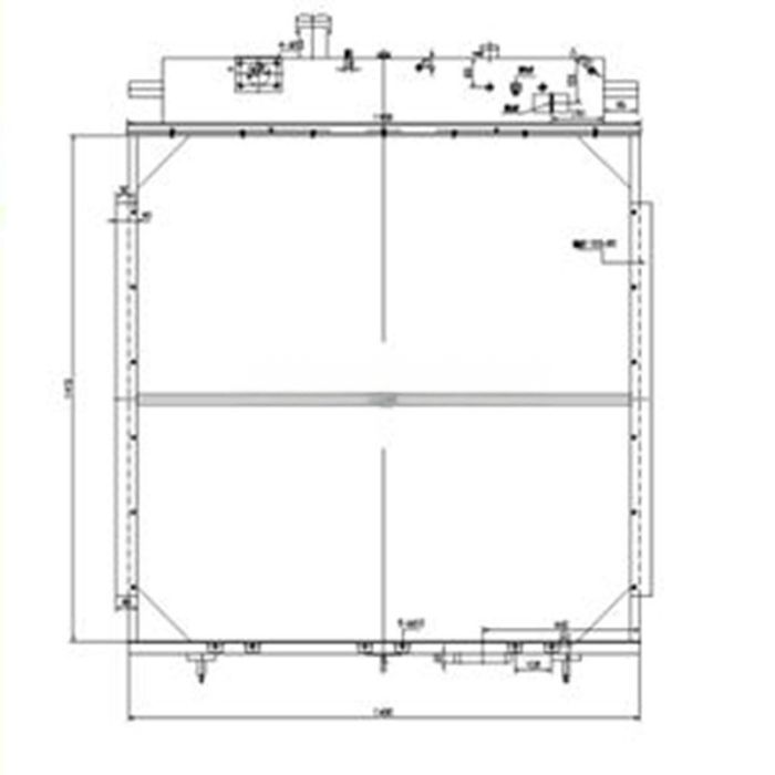 Komatsu Water Tank Radiator 195-03-61251 Compatible for Komatsu D375A-5 Bulldozer
