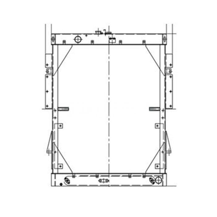 Komatsu Water Tank Radiator 426-03-11103 426-03-11104 Compatible for Komatsu WD600-1 Wheel Dozer
