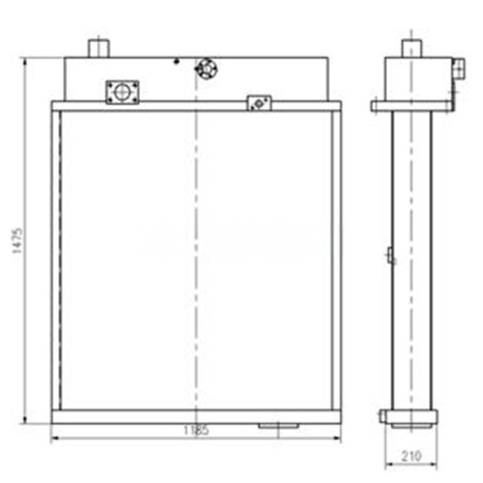 Komatsu Water Tank Radiator 175-03-00290 Compatible for Komatsu D150A-1 Bulldozer