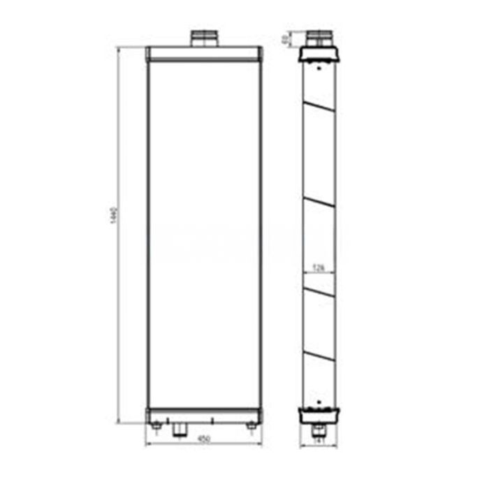 Komatsu Water Tank Radiator 195-03-63113 Compatible for Komatsu D375A-6 Bulldozer