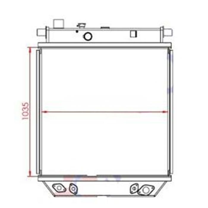 Komatsu Water Tank Radiator 154-03-71101 Compatible for Komatsu Bulldozer D85PX-15 D85EX-15R D85MS-15