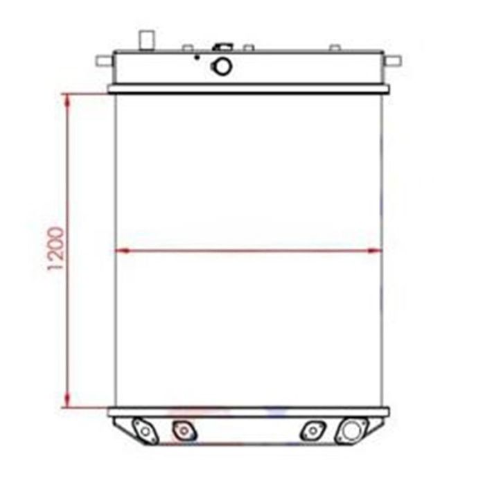 Komatsu Water Tank Radiator 17A-03-00020 17A-03-00030 Compatible for Komatsu D155AX-3 Bulldozer