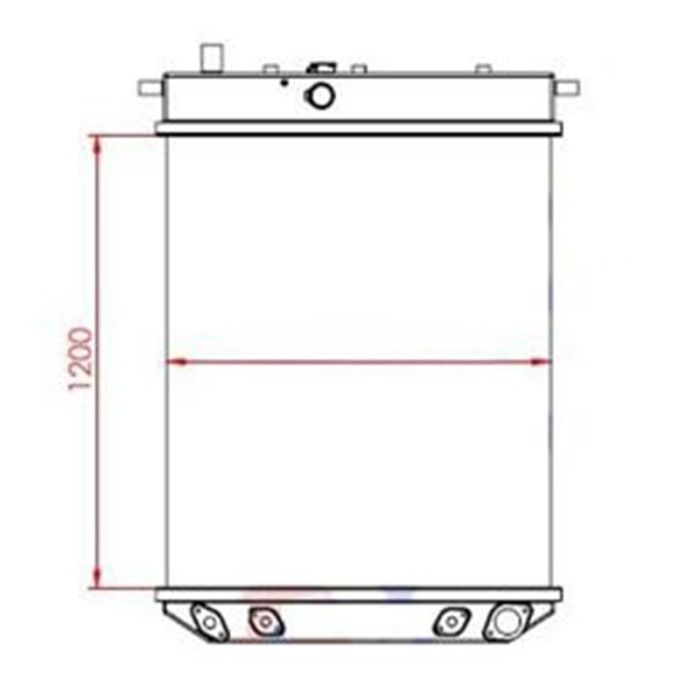 Komatsu Water Tank Radiator 17A-03-00050 Compatible for Komatsu D155A-5 Bulldozer