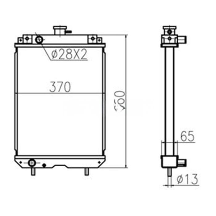 Hitachi Water Tank Radiator 4429663 Compatible for Hitachi ZAX30UR Excavator