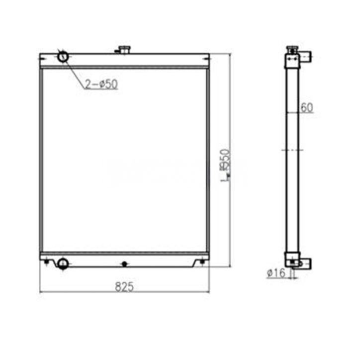 Hitachi Water Tank Radiator YA00012059 Compatible for Hitachi Excavator ZAX360