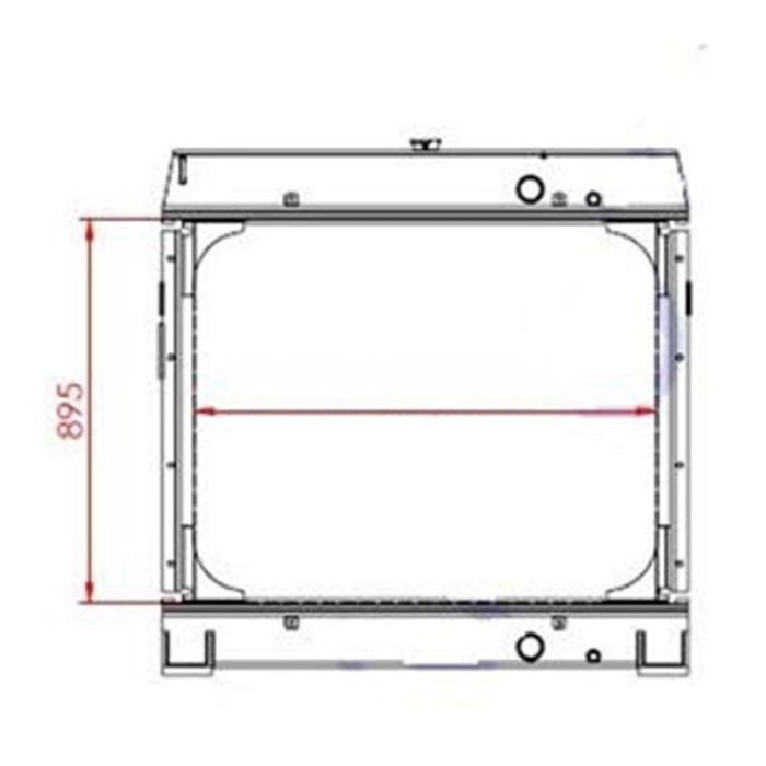 Hitachi Water Tank Radiator 4350764 Compatible for Hitachi Excavator EX550-5 EX600-5