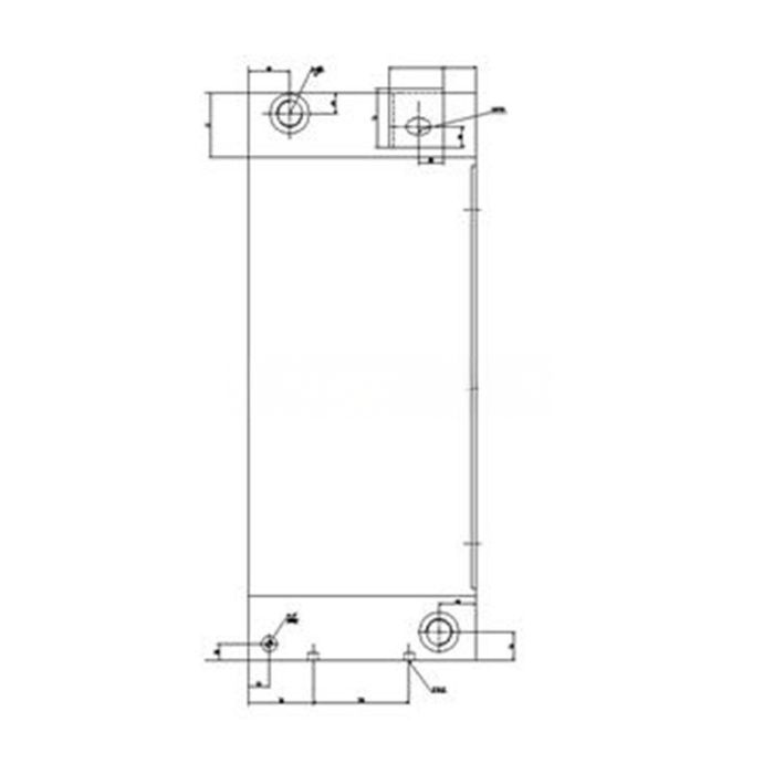 Hitachi Water Tank Radiator Compatible for Hitachi Excavator FH90