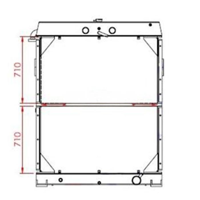 Hitachi Water Tank Radiator 4181348 Compatible for Hitachi Excavator EX1800